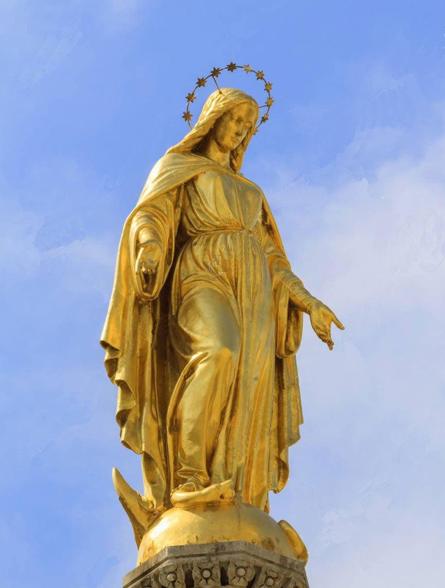 Life Size Mary Queen of Heaven Bronze Statue - 72”