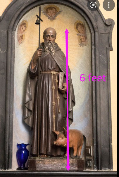 Life Size Saint Anthony the Great Bronze Statue - 72”H