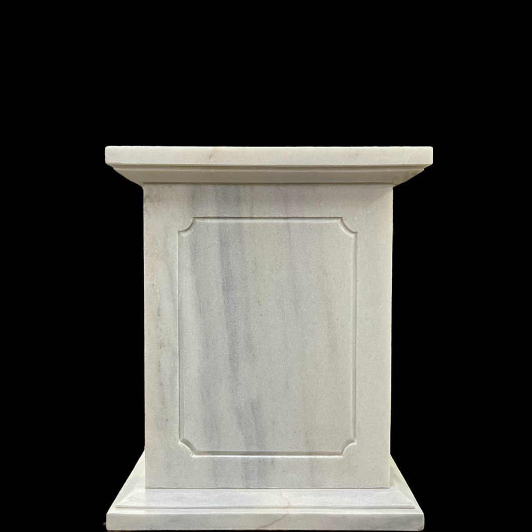 Square Roman Marble Pedestal - 24”H