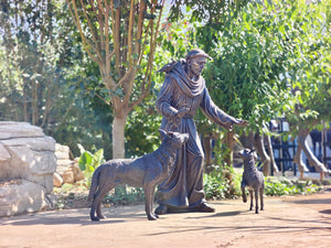 Saint Francis of Assisi Bronze Statue with Animals