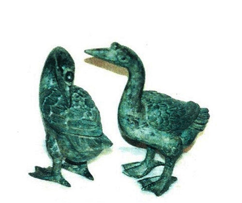 Bronze Goose Sculptures Set