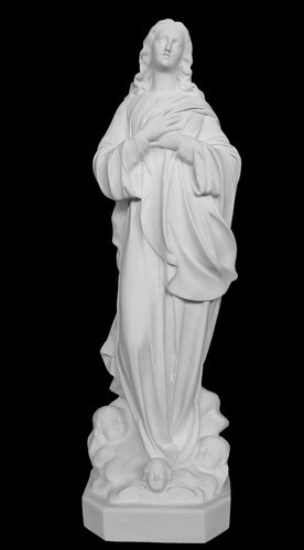 Virgin of Assumption Marble Statue - 39”H