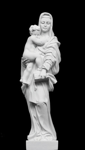 Virgin Mary with Child Statue - 10”H