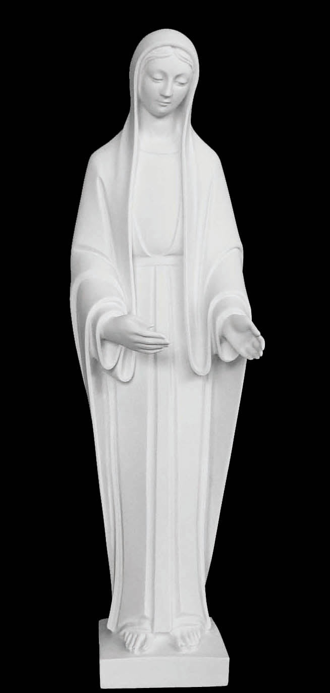 Beautiful Madonna Marble Statue - 24”H