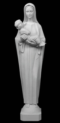 Madonna with Child Marble Statue - 45”H