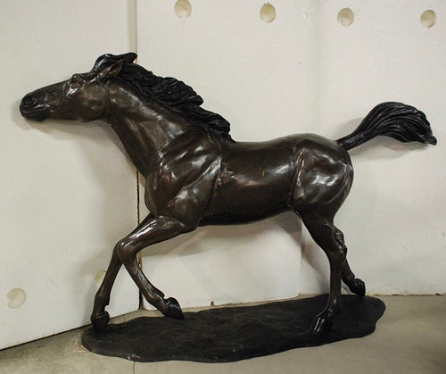 Life Size Bronze Running Horse Sculpture I