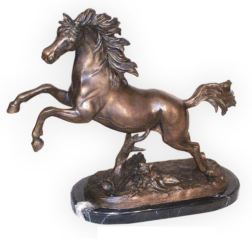 Bronze Jumping Horse Sculpture