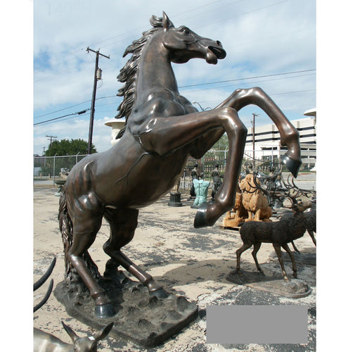 Bronze Monumental Rearing Horse Statue - 131”H
