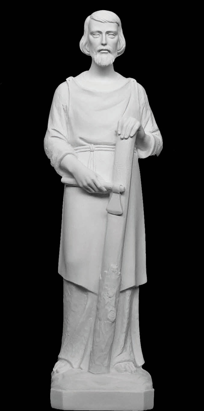 Saint Joseph the Carpenter Marble Statue - 31”H