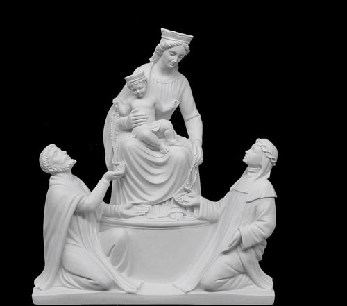 Our Lady of Pompeii Marble Statue - 20”H