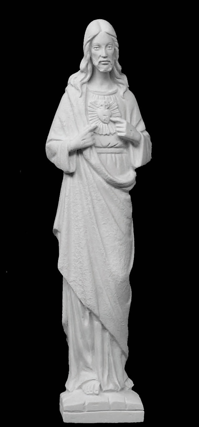 Sacred Heart of Jesus Marble Statue - 20”H