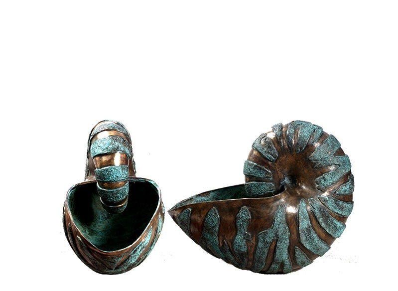 Large Bronze Nautilus Shell Sculpture and Planter