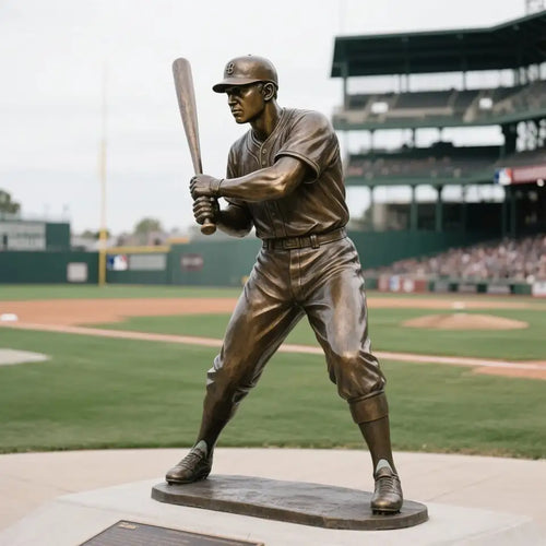 Life Size Bronze Baseball Player Statue II