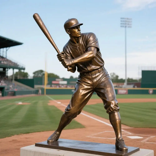Life Size Bronze Baseball Player Statue IV