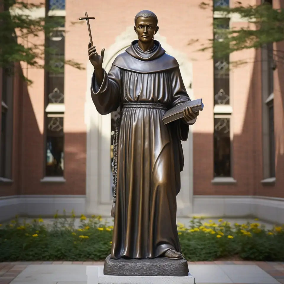 Life Size Saint Anthony of Padua Bronze Statue Style 4 - 72”H