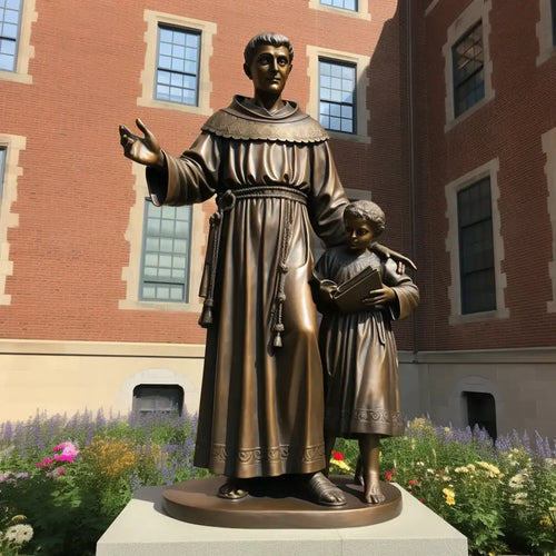 Life Size Saint Anthony of Padua Bronze Statue Style 5 - 72”H
