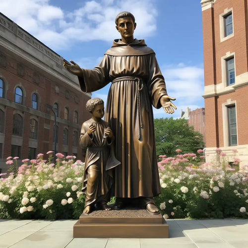 Life Size Saint Anthony of Padua Bronze Statue Style 6 - 72”H