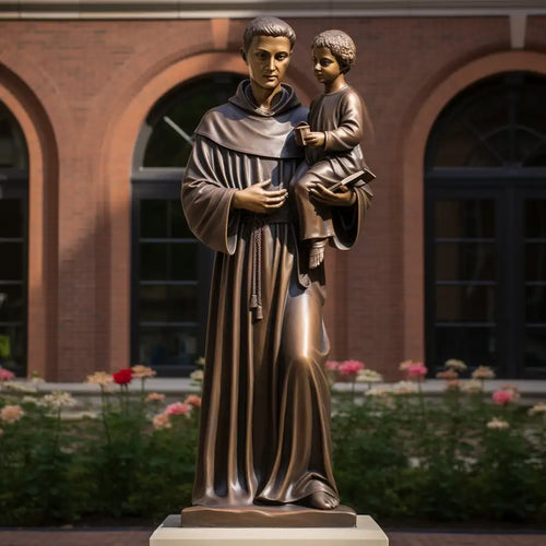 Life Size Saint Anthony of Padua Bronze Statue Style 7 - 72”H