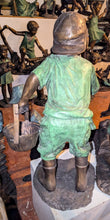 Load image into Gallery viewer, Bronze Boy Holding Frog Fountain Statue