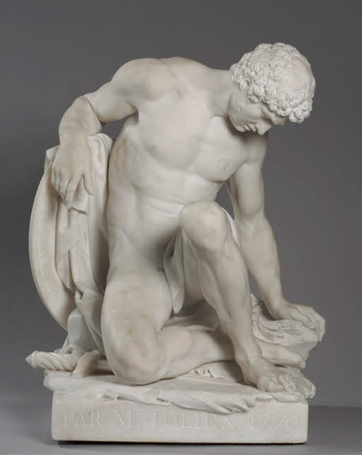 Dying Gladiator Marble Sculpture by Pierre Julien