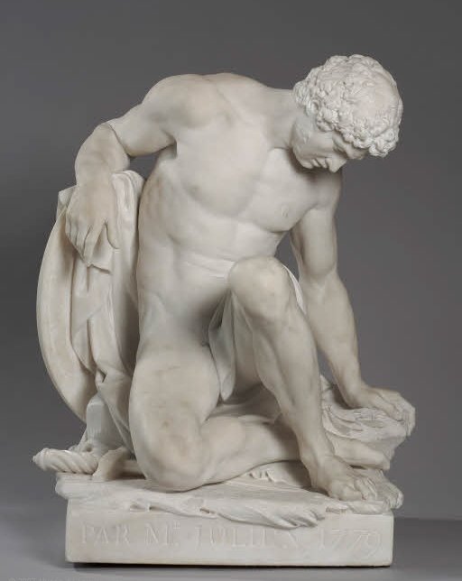 Dying Gladiator Marble Sculpture by Pierre Julien