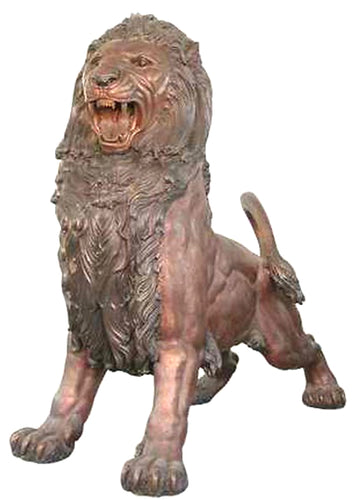 Bronze King of the Beast Life Size Lion Sculpture