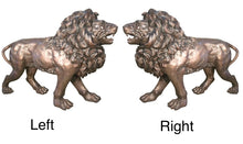 Load image into Gallery viewer, Standing Bronze Life Size Roaring Lion Sculpture