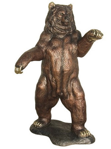 Bronze Life Size Fierce Bear Sculpture