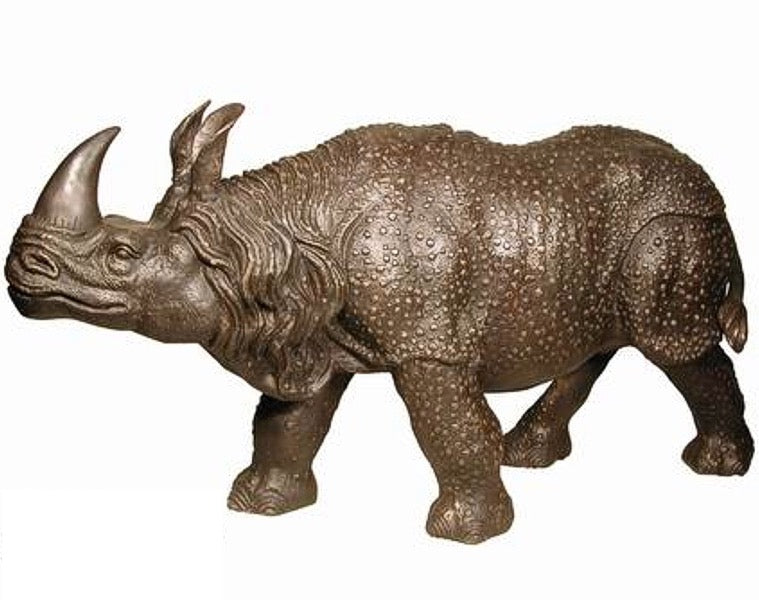 Bronze Rhinoceros Fountain Statue