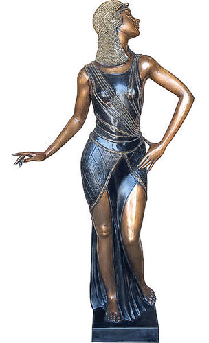 Bronze Dancing Egyptian Princess Statue