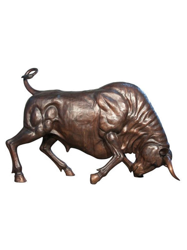 Life Size Bronze Charging Spanish Bull Sculpture II