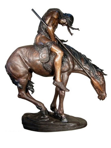 Life Size End of the Trail Bronze Sculpture - 84”H