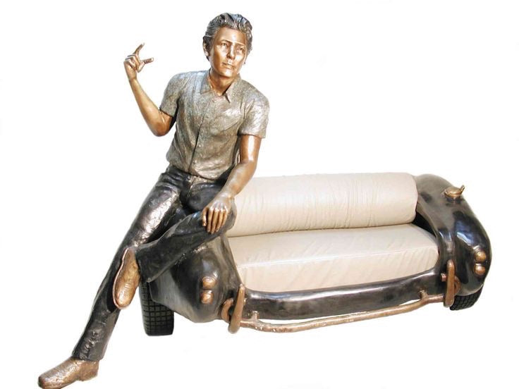 Daddy’s Bar Room Bronze Auto Couch Sofa Sculpture