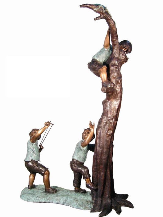 Bronze Monumental Naughty Boy Children Statue