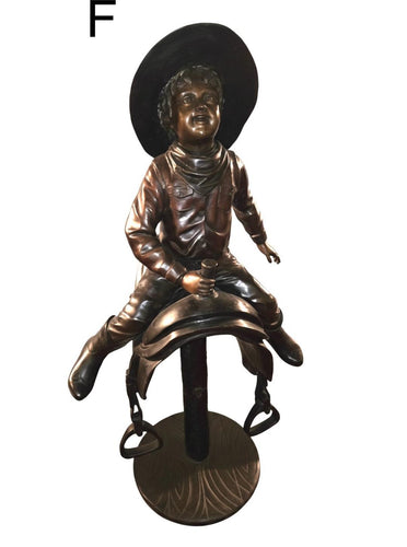 Bronze Texan Cowboy on Rodeo Statue