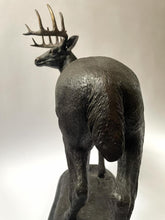Load image into Gallery viewer, Standing Whitetail Deer Buck Bronze Sculpture