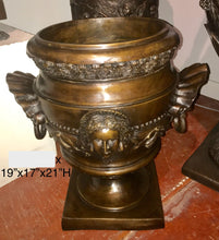 Load image into Gallery viewer, Bronze Greek Urn with Floral Designs