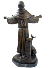 Load image into Gallery viewer, Saint Francis of Assisi Bronze Statue - Arms Outstretched