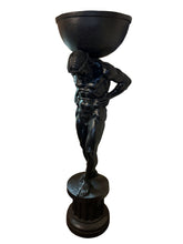 Load image into Gallery viewer, Life Size Bronze Atlas the Greek Titan Holding Garden Urn