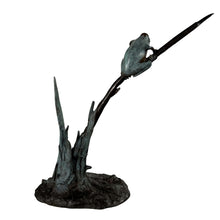 Load image into Gallery viewer, Bronze Frog on Branch Fountain Statue