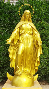 Large Our Lady of Grace Bronze Statue - 53”H
