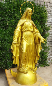 Large Our Lady of Grace Bronze Statue - 53”H