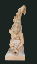 Load image into Gallery viewer, Beautiful Marble Mermaid Statue - Outdoor With Child Custom Face Options