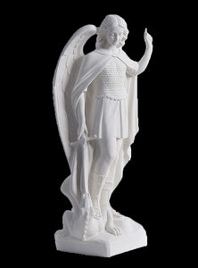 Life Size Saint Michael the Archangel Marble Statue