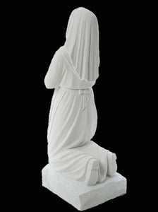 Saint Bernadette Solid White Marble Statue