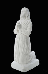 Saint Bernadette Solid White Marble Statue