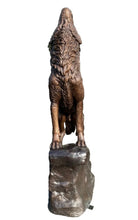 Load image into Gallery viewer, Life Size Bronze Howling Wolf Sculpture - 84”H