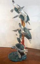 Load image into Gallery viewer, Large Bronze Sea Turtles Fountain Sculpture II