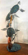Load image into Gallery viewer, Large Bronze Sea Turtles Fountain Sculpture II