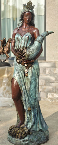 Classical Bronze Life Size Roman Goddess Fortuna Statue